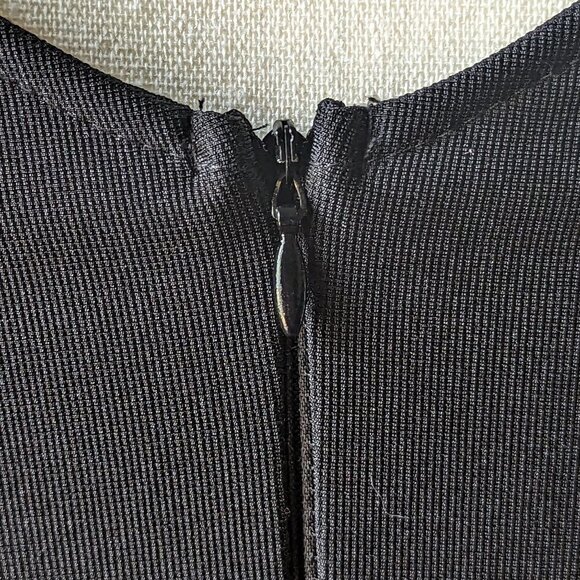 Mystic for Just Fab black v-neck dress with cut out trim - Picture 6 of 9